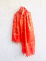 IMG4 - Bright Red Woven Dupatta – Traditional Festive Elegance