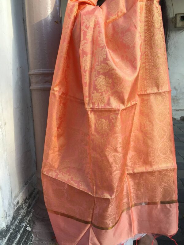 IMG3 - Peach Woven Dupatta – Elegant Festive Attire