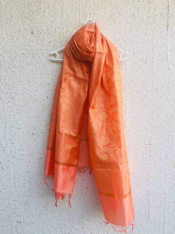 IMG4 - Peach Woven Dupatta – Elegant Festive Attire