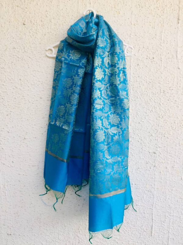 IMG4 - Blue Woven Dupatta – Festive & Ethnic Elegance