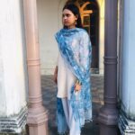 IMG1 - Handcrafted Kota Block Printed Dupatta – Blue Paisley Elegance