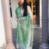 IMG1 - Handcrafted Kota Block Printed Dupatta – Green Floral Elegance