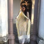 IMG1 - Elegant Chiffon Dupatta – Yellow & White Striped Grace