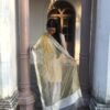 IMG3 - Elegant Chiffon Dupatta – Yellow & White Striped Grace