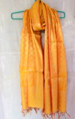 Pure Banarasi Art Dupatta – Turmeric Radiance Yellow - Image 4