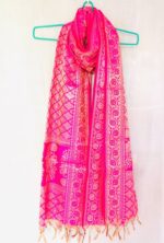 Pure Banarasi Art Dupatta – Elegant Pink - Image 3
