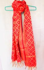 Pure Banarasi Art Dupatta – Red Radiance - Image 3