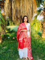 Pure Banarasi Art Dupatta – Maroon Grace